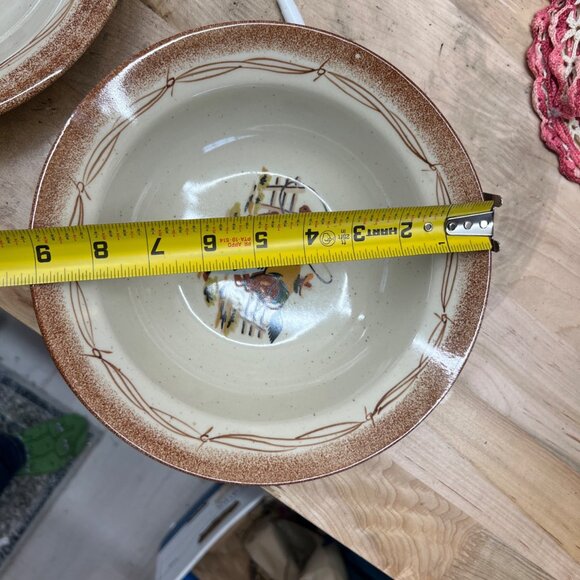 Paris & BeeBee Cowboy Vegetable Serving Bowl Stoneware Western Scene 2004 - Picture 4 of 7